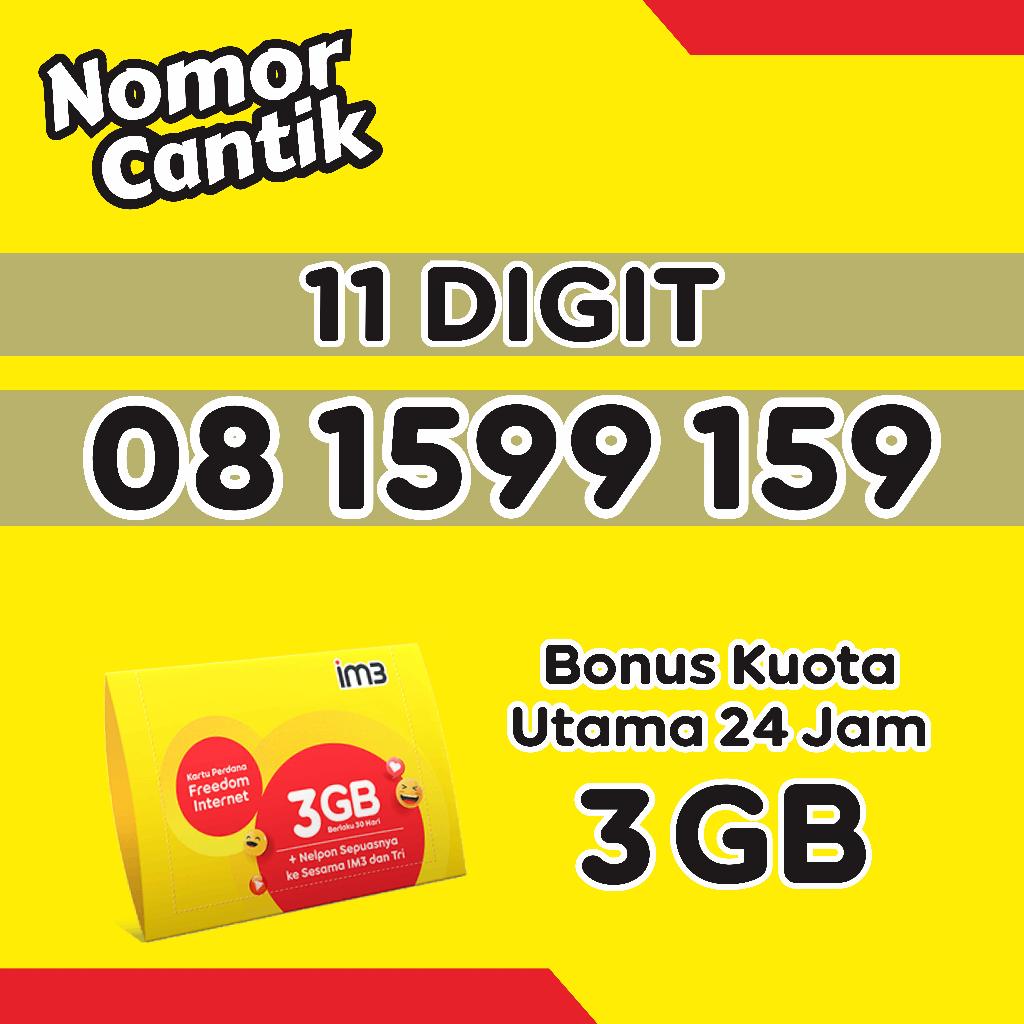 Kartu Perdana Indosat Nomor cantik super rapih cantik 3333