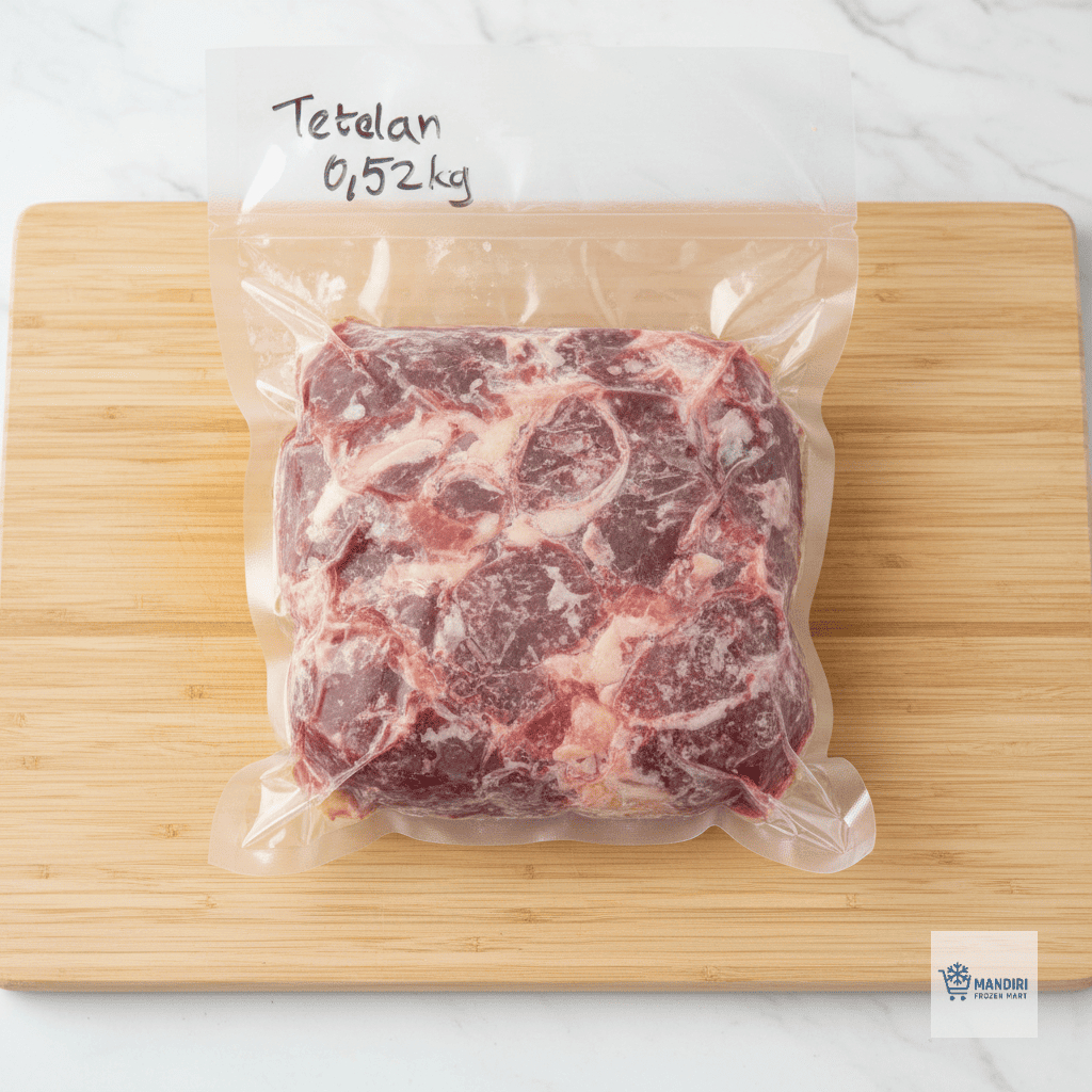 Tetelan Daging Sapi Trim Slice - Lemak, Halal, Segar