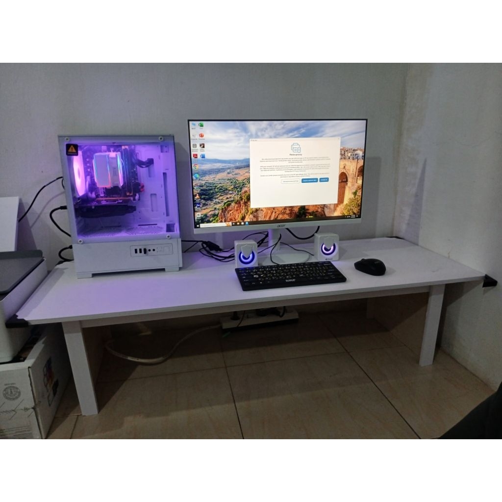 PC Fullset Editing Gaming Ryzen Ram 12gb Monitor 24 inch