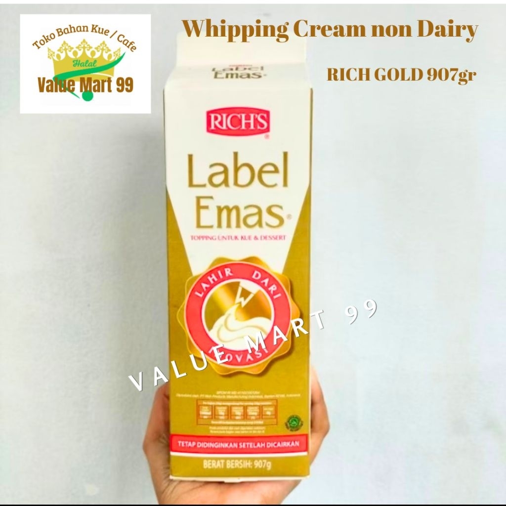 Rich gold whipping cream 907gr (Via Gojek/Instant)