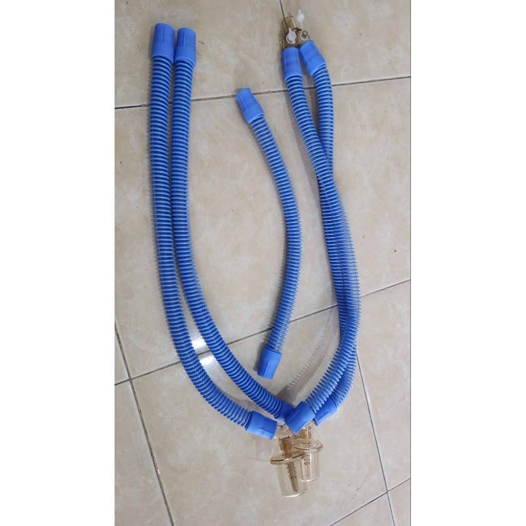 Breathing Circuit Gentec 2 Water Trap, Breathing Circuit Ventilator Reusable Adult, Child