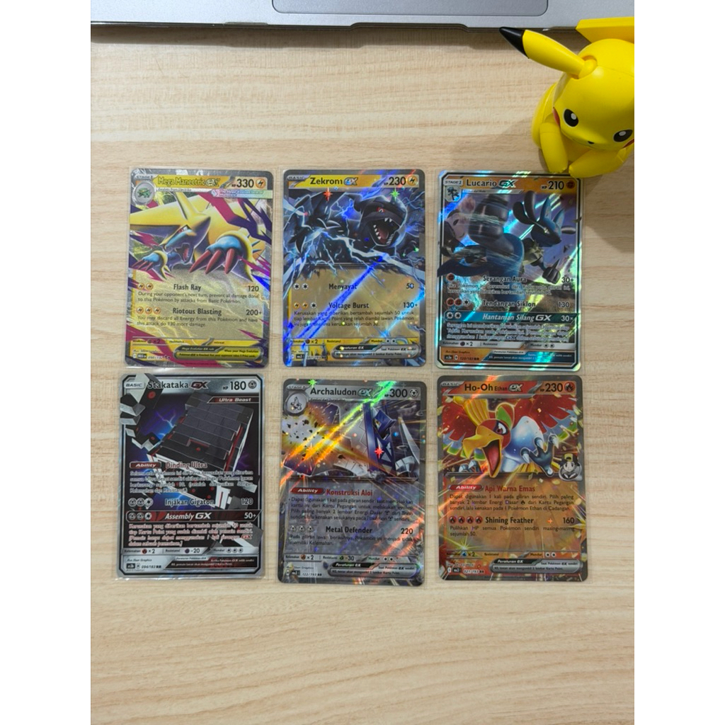 Bundle Kartu pokemon EX GX 6pcs - Zekrom Lucario GX - Original indo murah