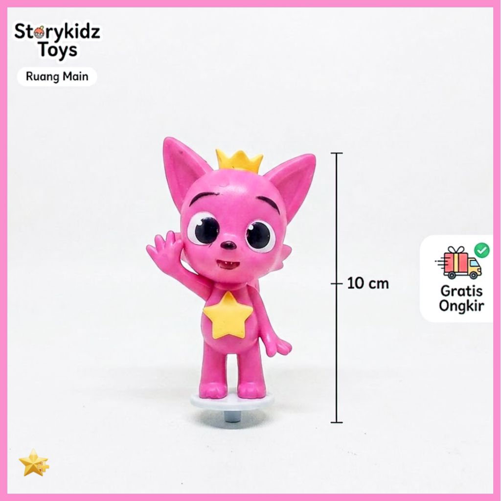 Mainan Anak Pinkfong Figure Pink Fong Koleksi Pajangan Lucu Preloved
