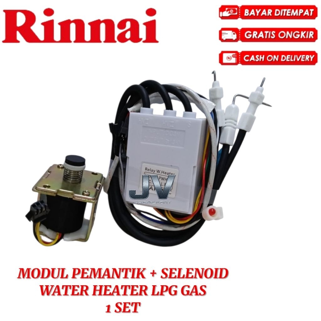 PAKET MODUL + SELENOID WATER HEATER LPG GAS RINNAI 1 SET