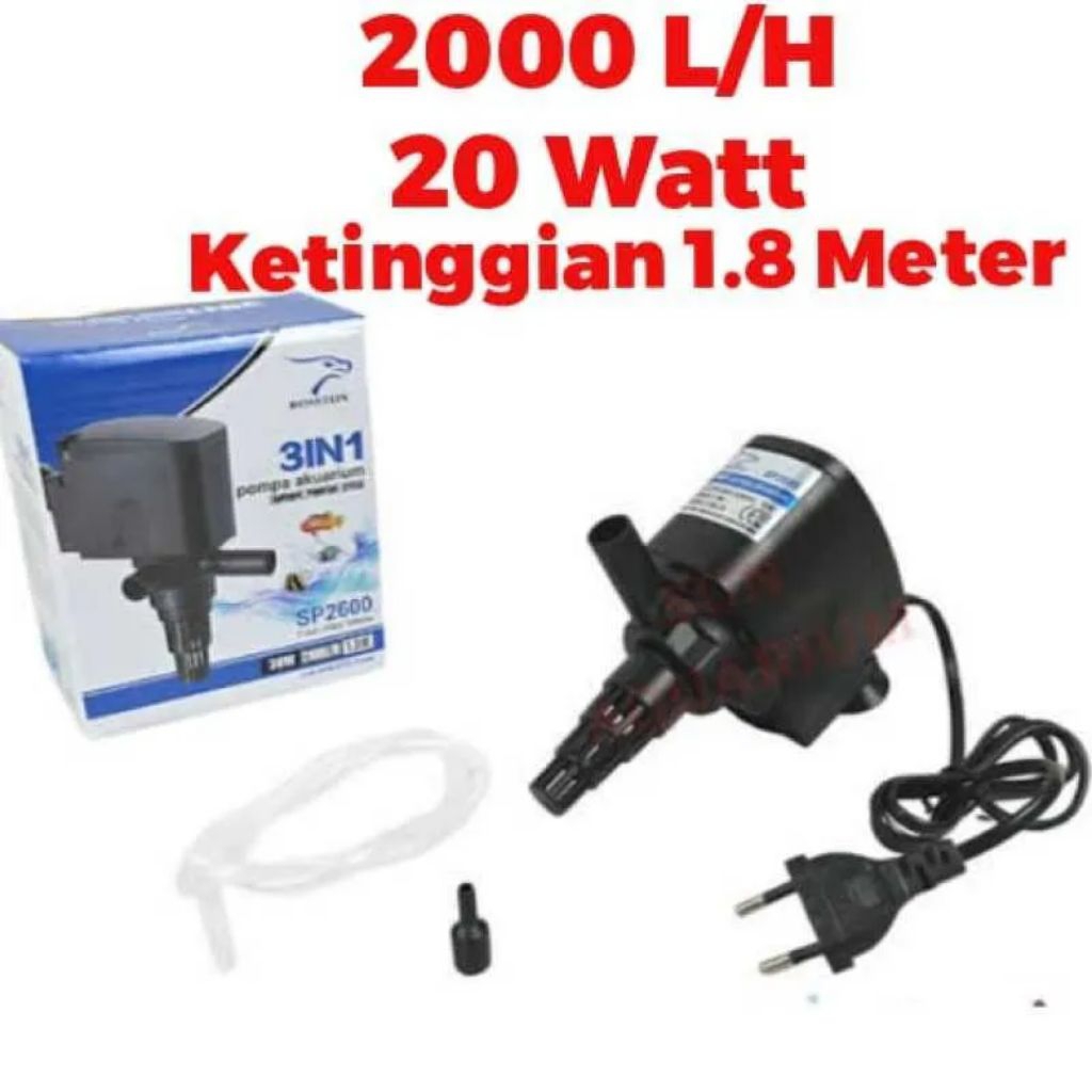 Pompa Aquarium dan kolam Rosston SP 2600 / waterpump rosston 2000l/h