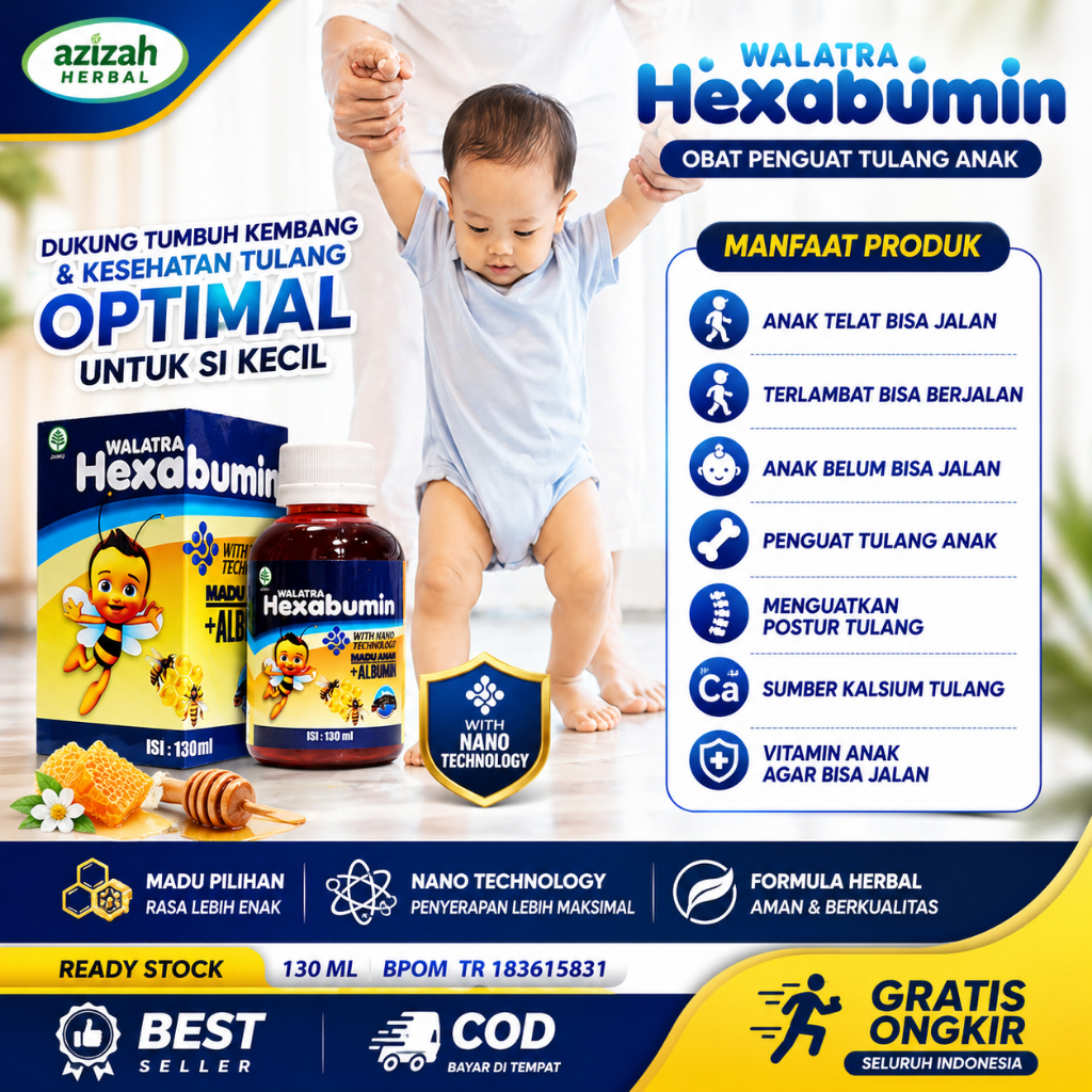 Obat Anak Terlambat Berjalan Penguat Tulang Anak Melancarkan Anak Berjalan Vitamin Pelancar Berjalan