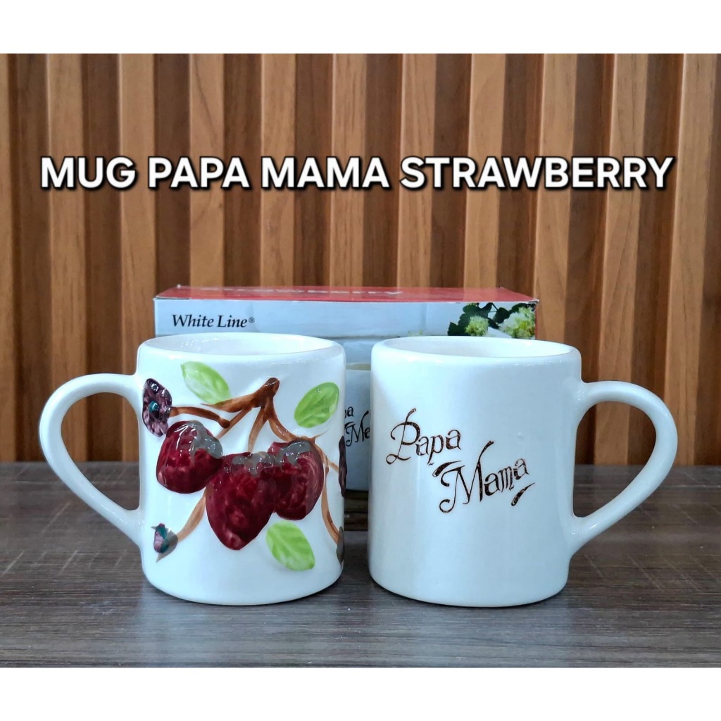MUG SET PAPA MAMA STRAWBERRY MS030