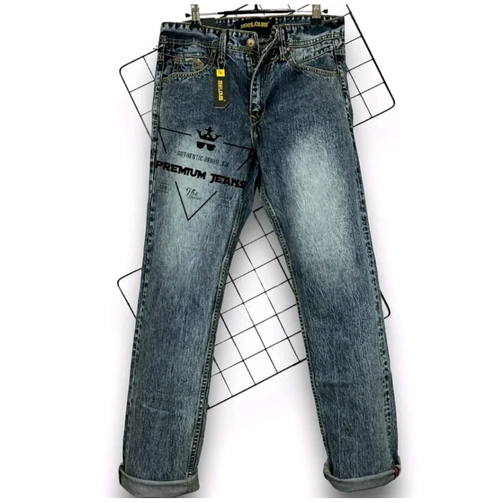 celana jeans panjang pria zee lois 100% original distro/celana panjang trendy/celana panjang terlari
