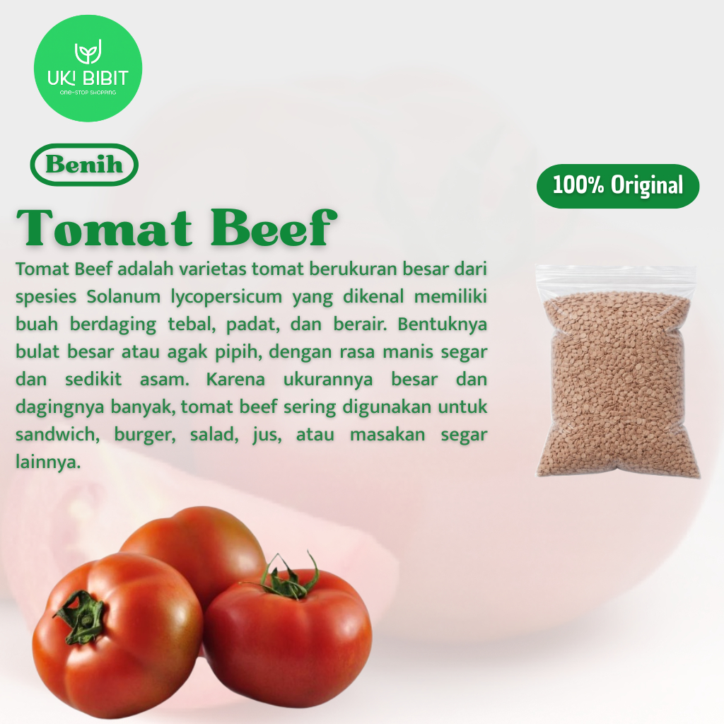 ( 5 Butir ) Benih Biji Tomat Beef | Tomat Beefsteak | Beefsteak Tomato