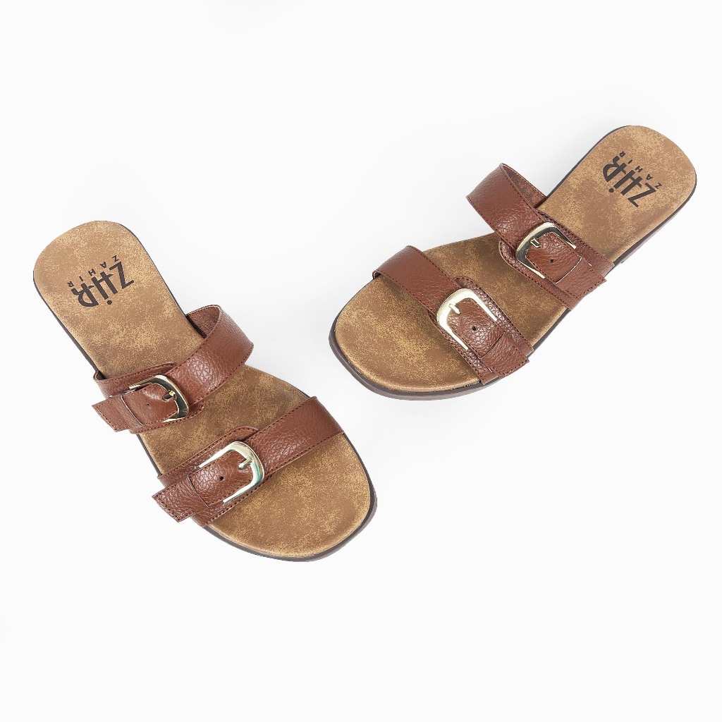 Sandal Wanita ZHR Leather Model Hotwind 645 Bahan Kulit Asli Garut