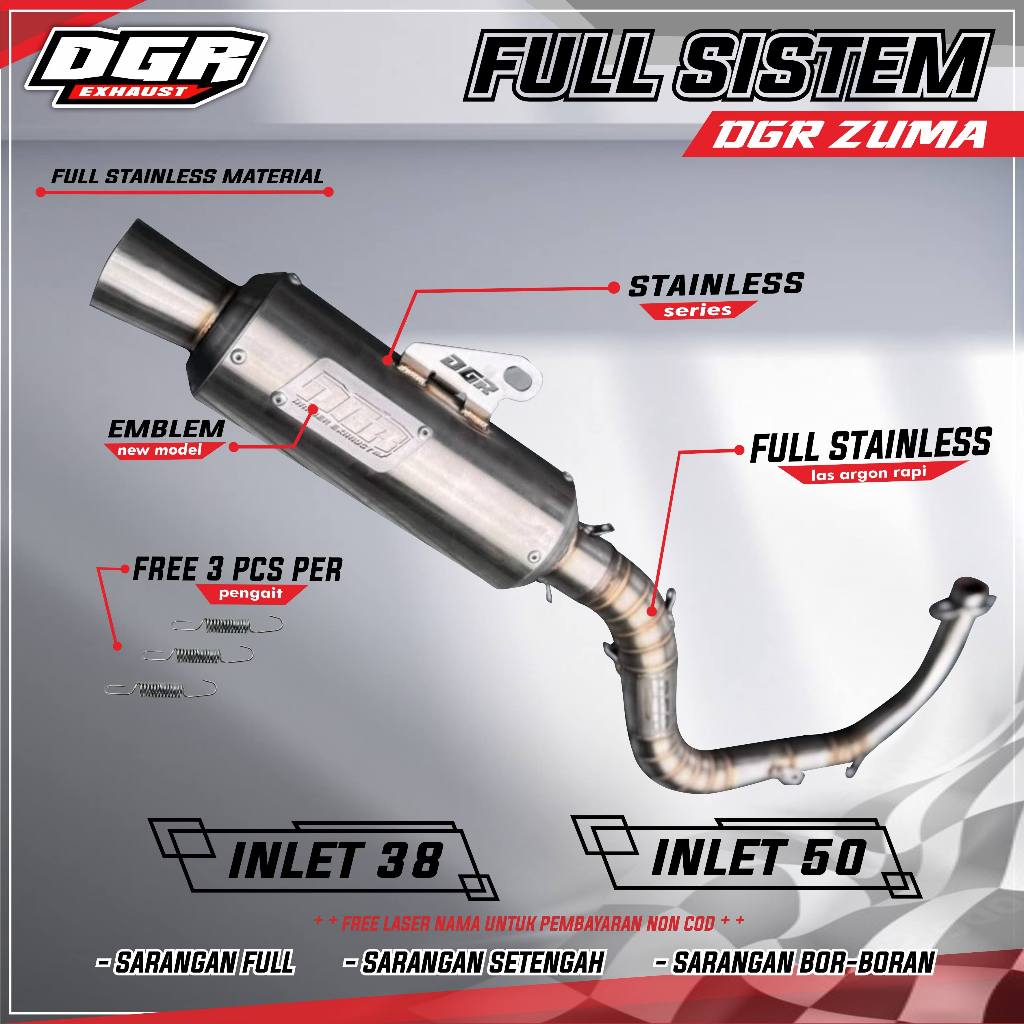 KNALPOT MODEL ZUMA DGR EXHAUST BEAT KARBU MIO SPORTY SMILE VARIO KARBU VIRAL TERBARU