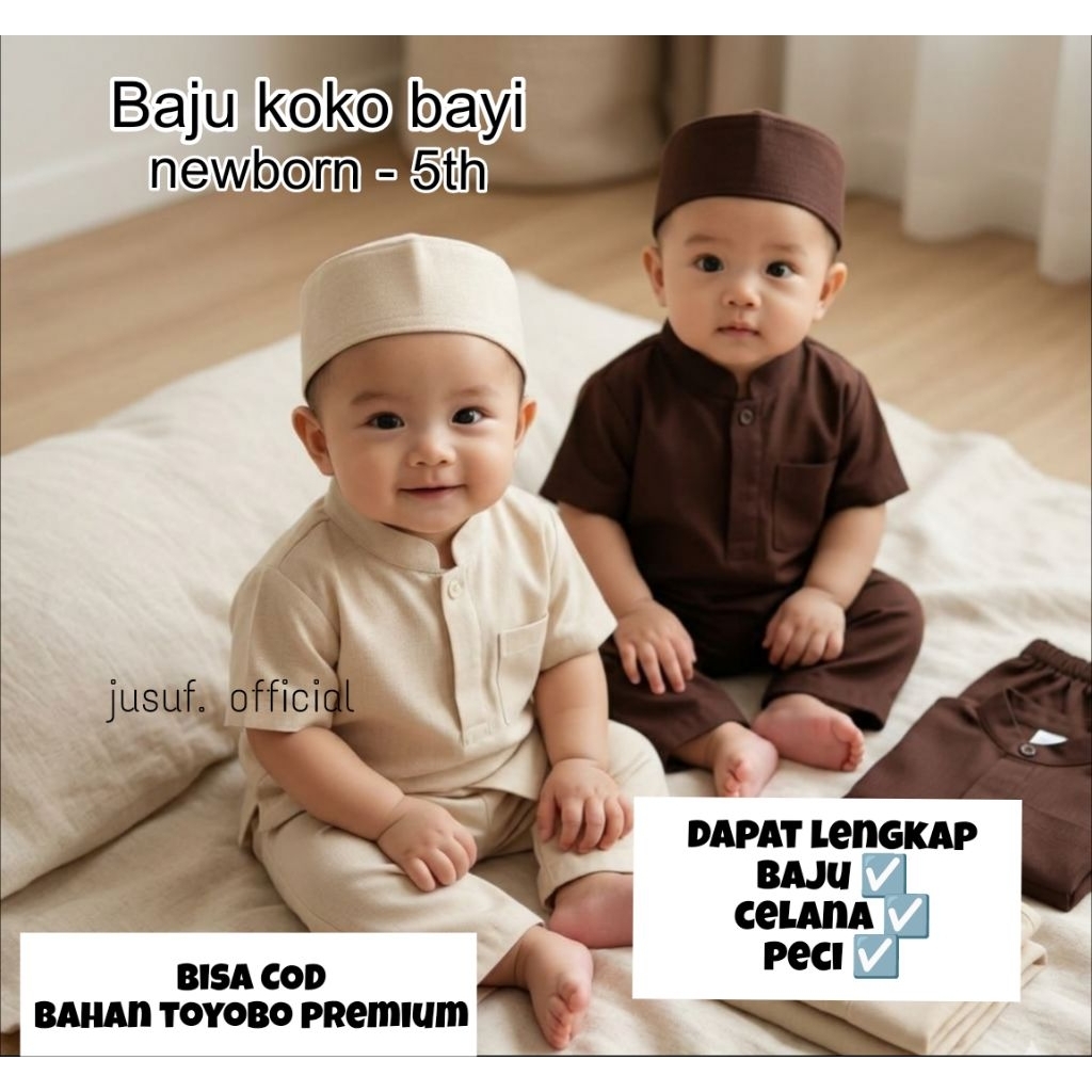 SETELAN KOKO USIA 0-6 TAHUN-KOKO TOYOBO BAYI/KOKO ANAK CELANA BAHAN KATUN TOYOBO TERBARU