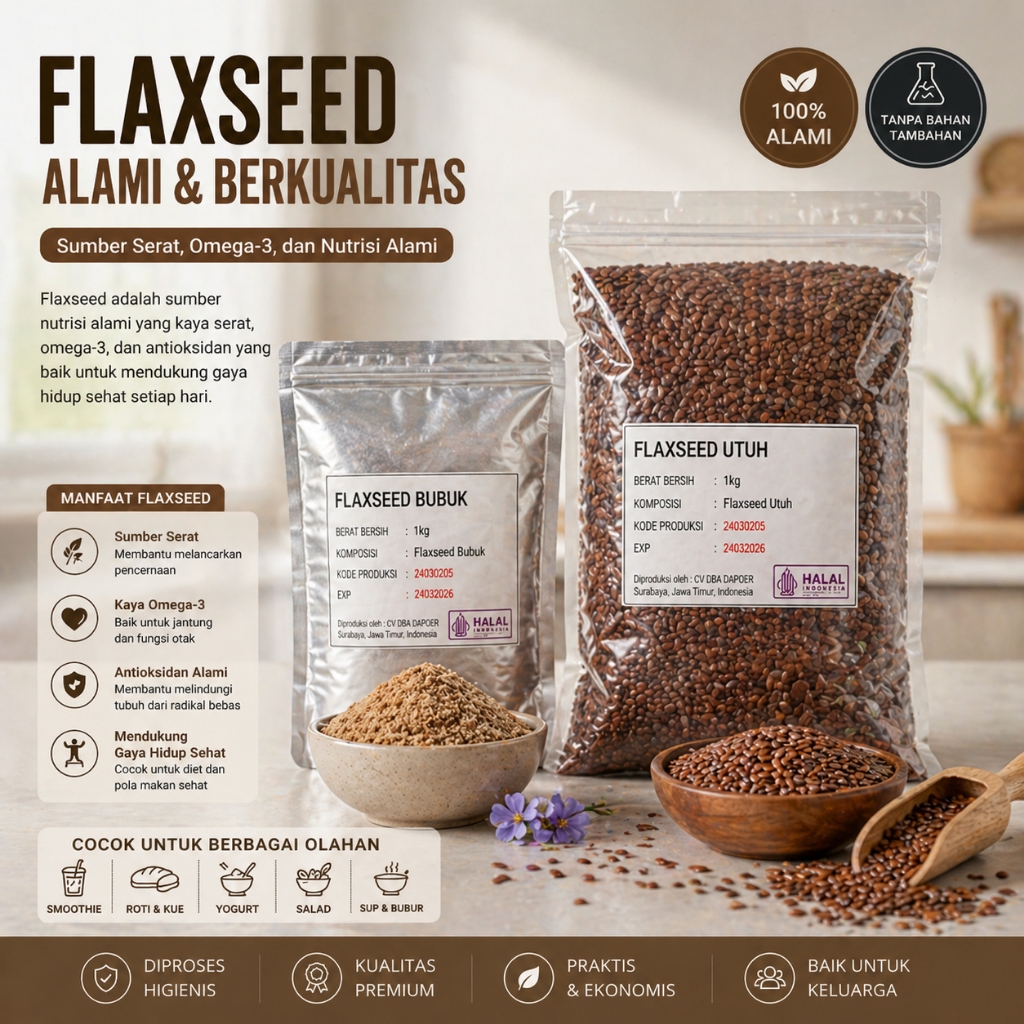 Biji Rami | Brown Flaxseed 1kg
