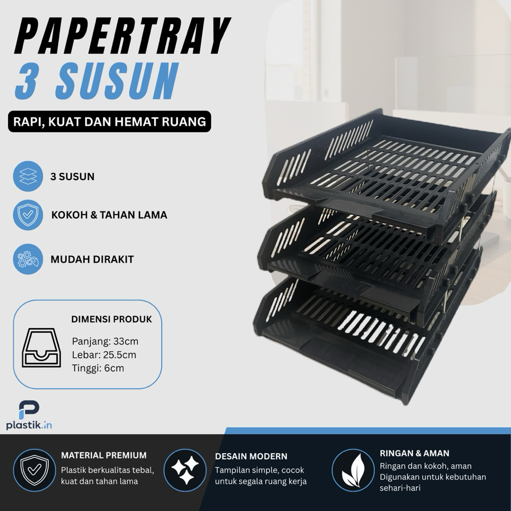 PAPER TRAY/ LETTER TRAY — Organizer meja anti berantakan