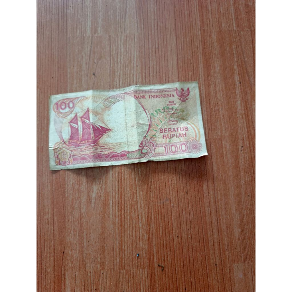 souvenir uang kertas kapal phinisi 1992