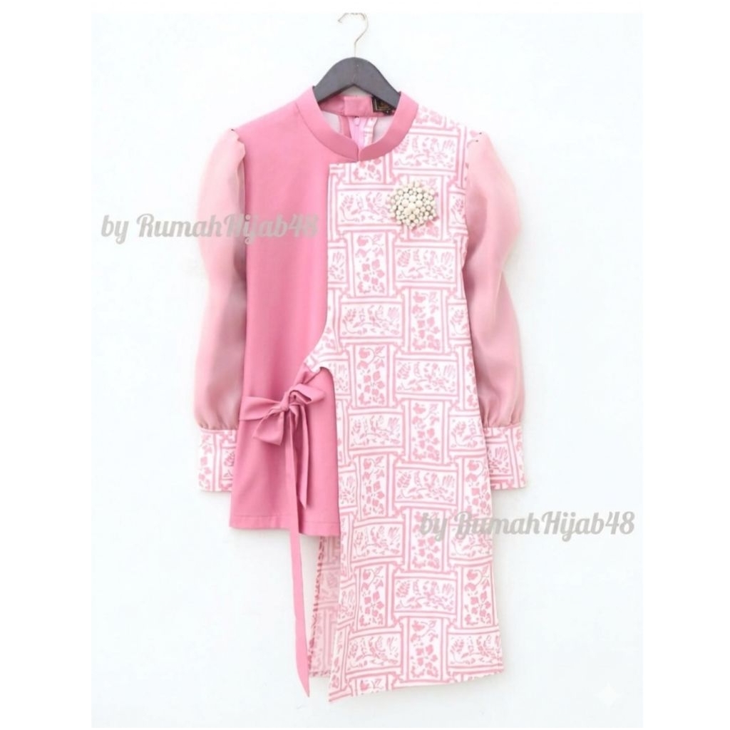 RumahHijab Blus Batik Serong samping - Atasan Batik wanita