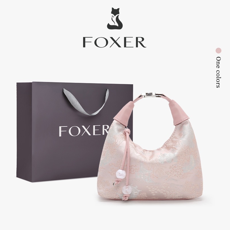 FOXER Handbag Wanita Kain Sling Bag Wanita Tali Panjang Tas Selempang Wanita Kecil