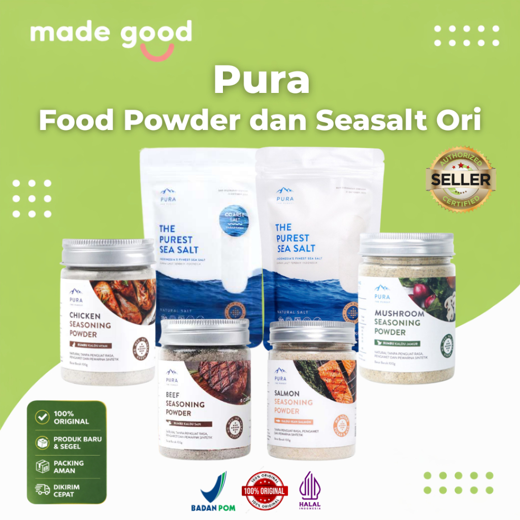 Pura - Sea Salt, Seasoning, Food Powder - Bumbu Himalayan Salt Alami Powder