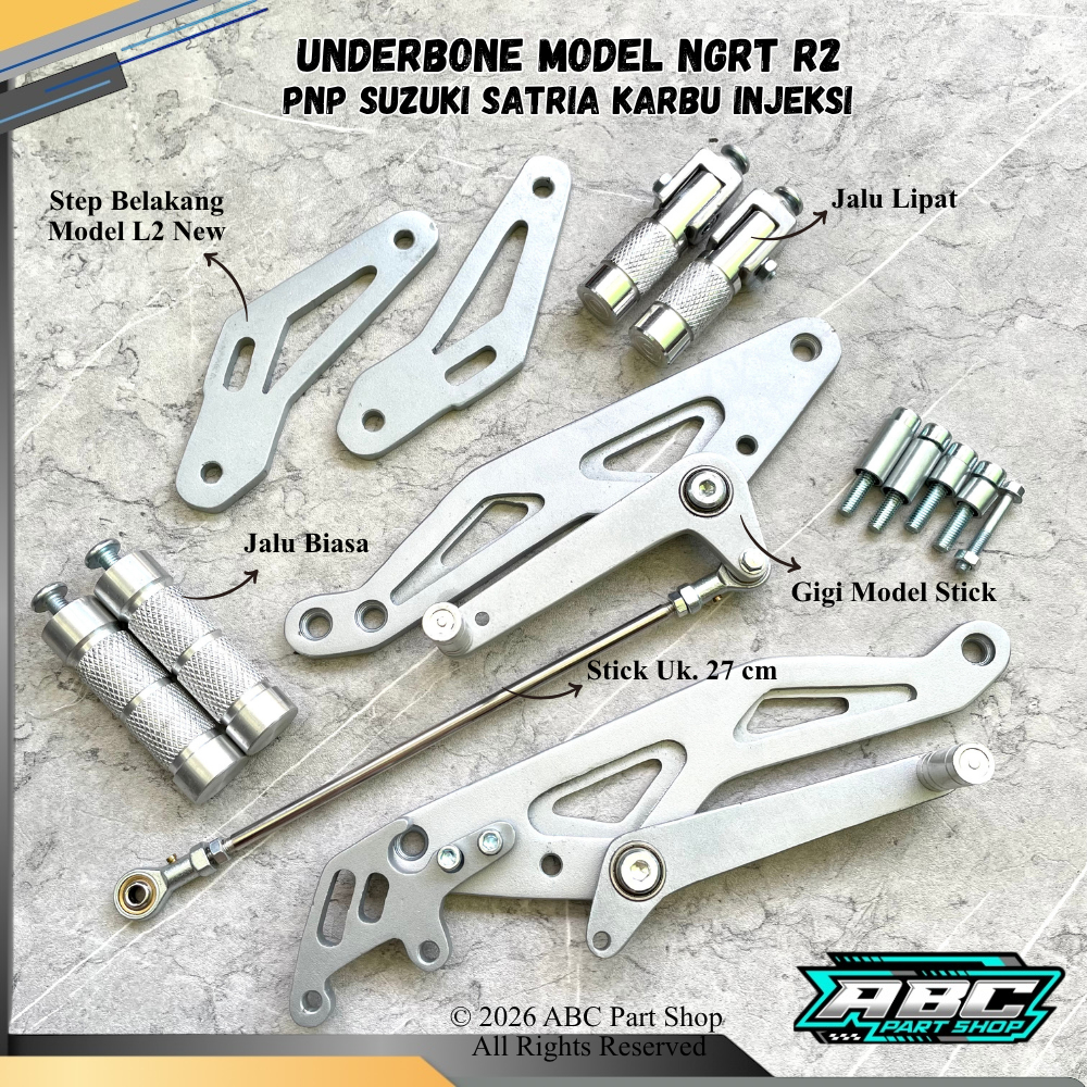 Step UB Footstep Underbone NGRT R2 Satria Fu Fi Injeksi Satria Karbu Facelift Plat Besi Tebal 8 mm