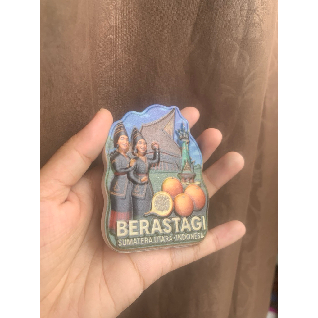 MAGNET KULKAS BERASTAGI MEDAN | SOUVENIR KHAS MEDAN TEMPELAN KULKAS