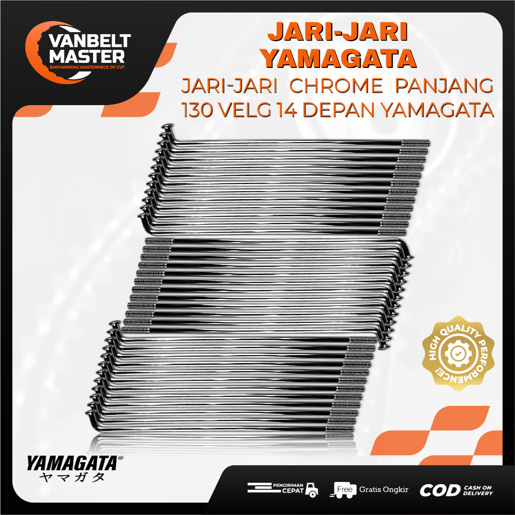 Yamagata Jari Jari Ruji Ring Velg 14 17 Panjang 130 Honda Vario Beat Scoopy PCX ADV Spacy Chrome