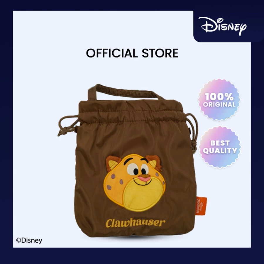 DISNEY Zootopia Clawhauser Drawstring Storage Bag Series | Tas Mini Makeup Travel Bag Pouch Kosmetik