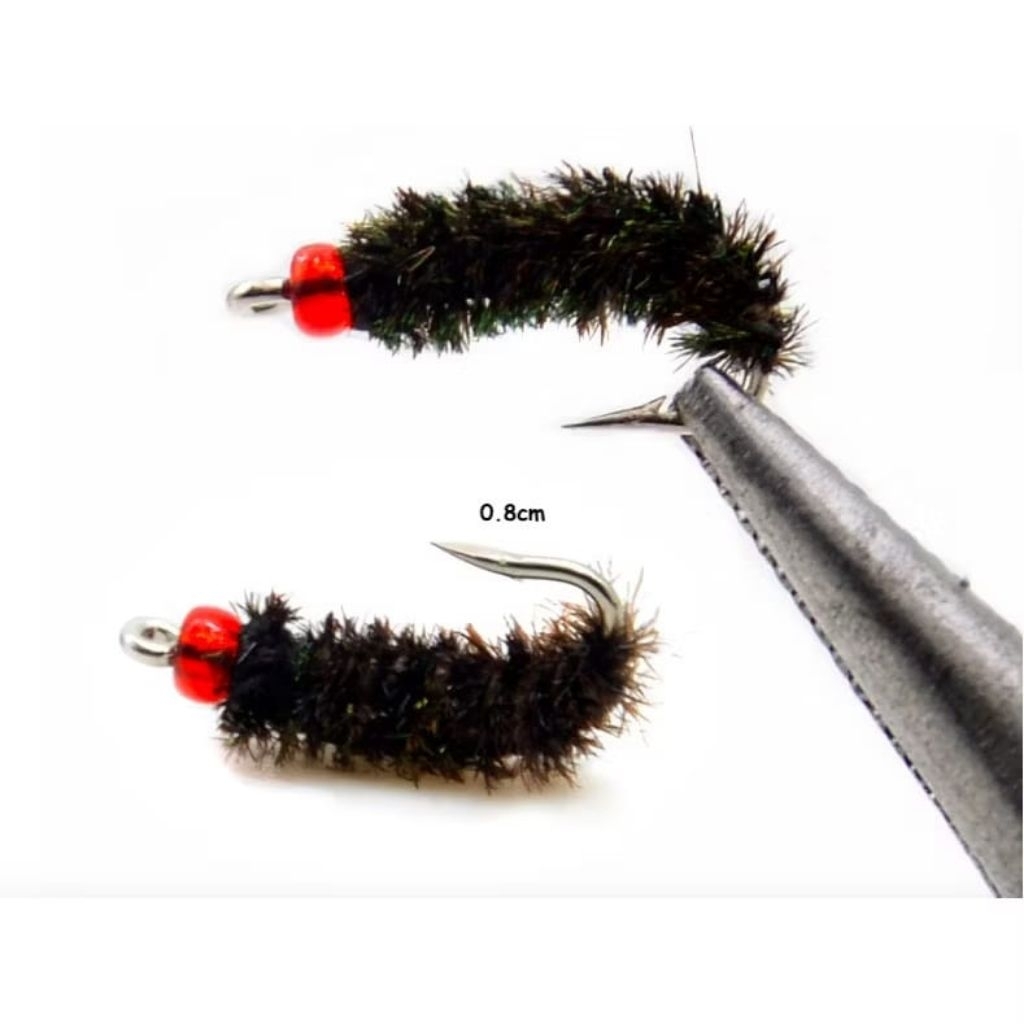 umpan lalat ukuran 18 dan 12 kail pancing mata pancing umpan mata pancing ikan alat pancing ikan