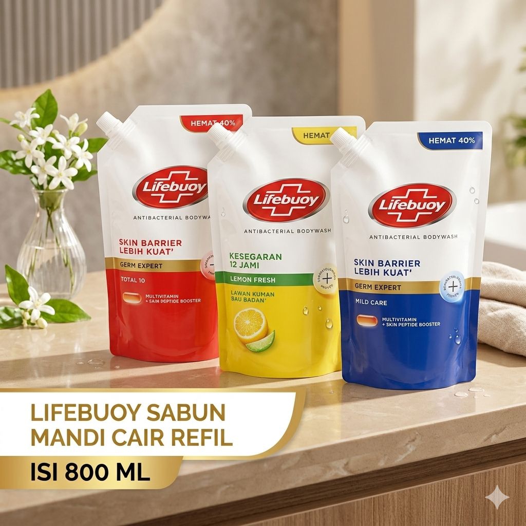 LIFEBUOY SABUN MANDI CAIR 800 ml  / sabun cair lifebuoy/ sabun mandi lifebuoy