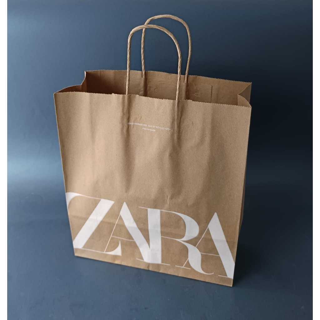 Paperbag ZARA coklat original store