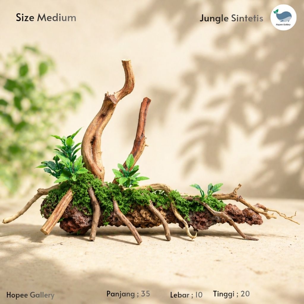 HARDSCAPE AKAR TENGGELAM SIZE M (Natural Style/Jungle) AKUARIUM/AQUASCAPE |Free Packing