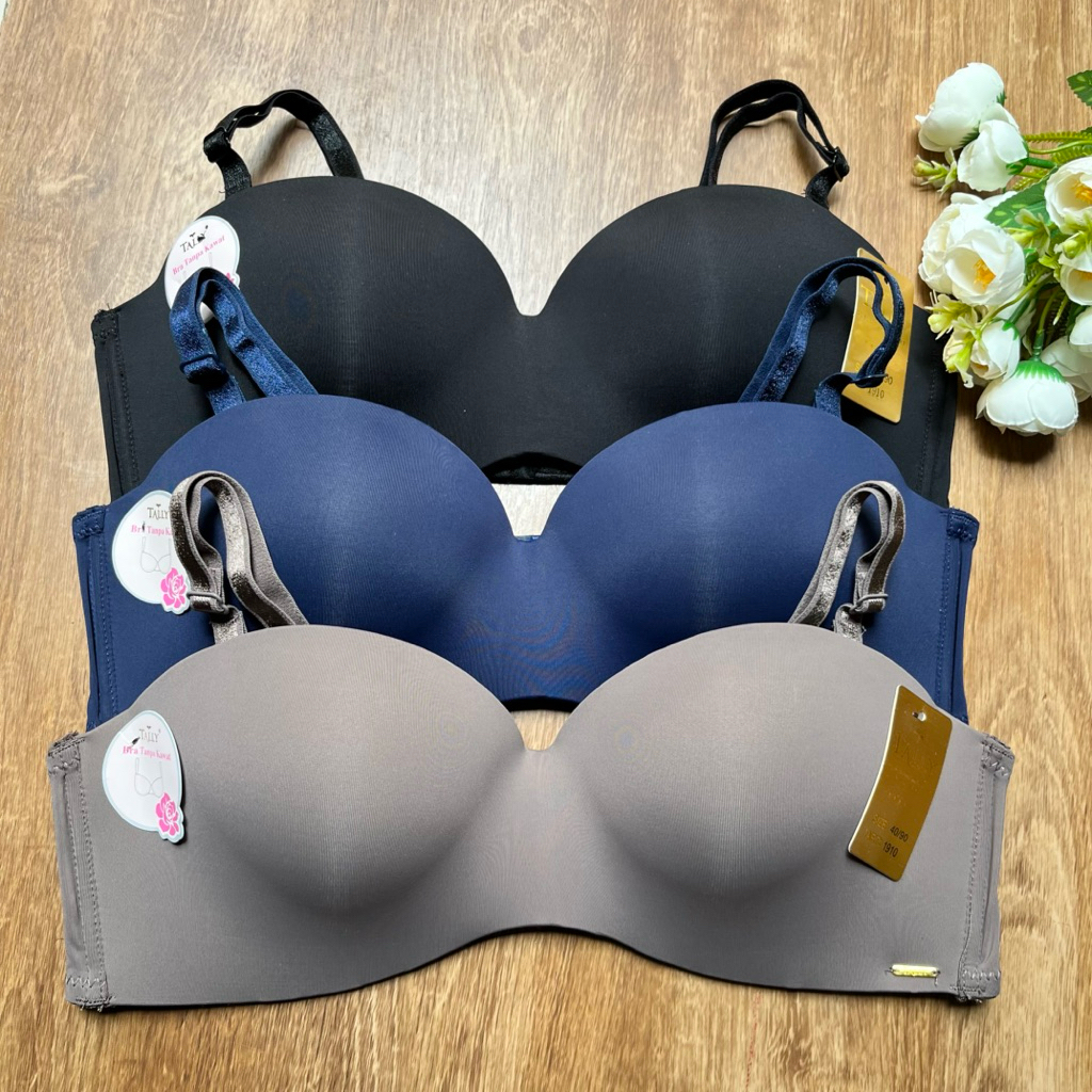 TALLY BRA LUXURIOUS COMFORT KEMBEN BRA HALF CUP BRA TANPA KAWAT BUSA SEDANG SIZE 36B B80 38B B85 40B