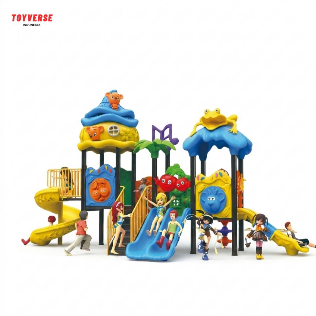Perosotan Anak Outdoor Premium / Playground Set Karakter Lucu