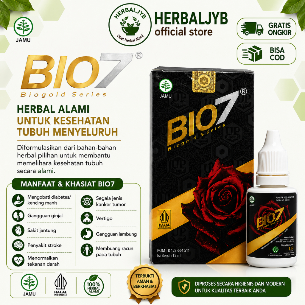 Bio7 Jamu Tetes Herbal Original - 15 ml Bio7 Jamu Tetes Herbal - Membantu Memelihara Daya Tahan Tubu