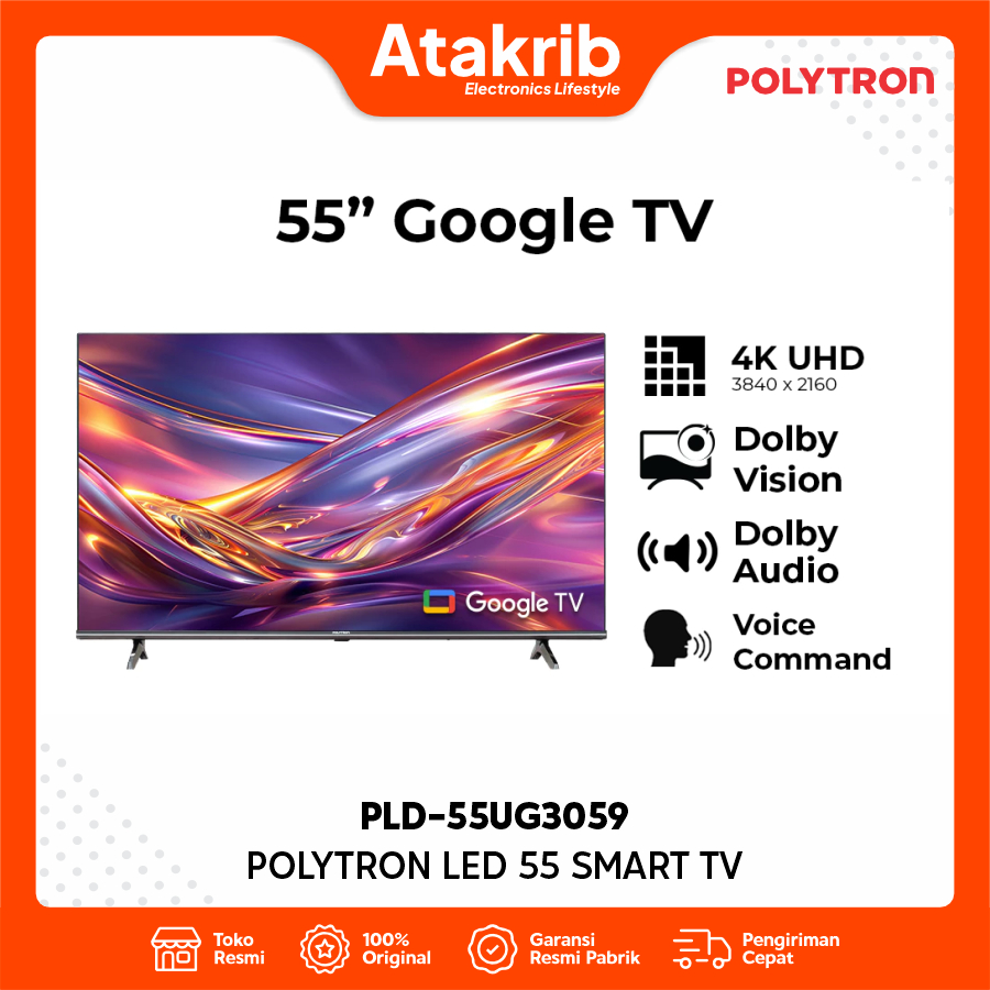 POLYTRON LED 55 PLD-55UG3059 4K UHD Smart Google TV