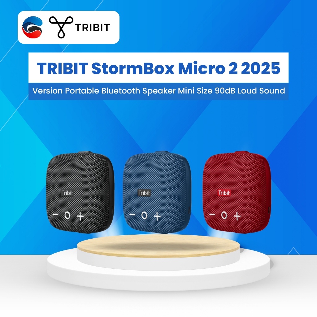 TRIBIT StormBox Micro 2 2025 Version Portable Bluetooth Speaker Mini Size 90dB Loud Sound Deep Bass 