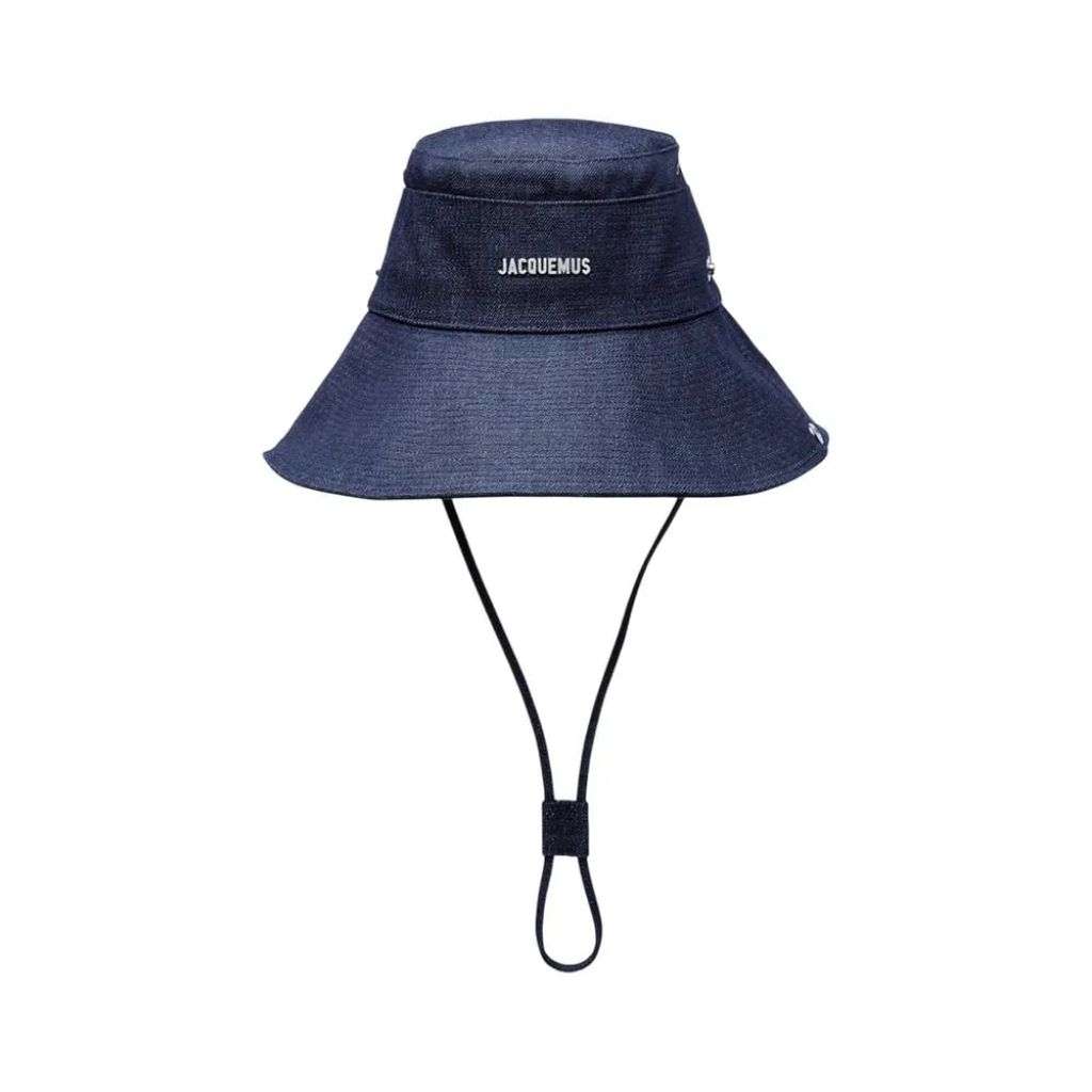 Jacquemus Raw Denim Bucket Hat Black Unisex