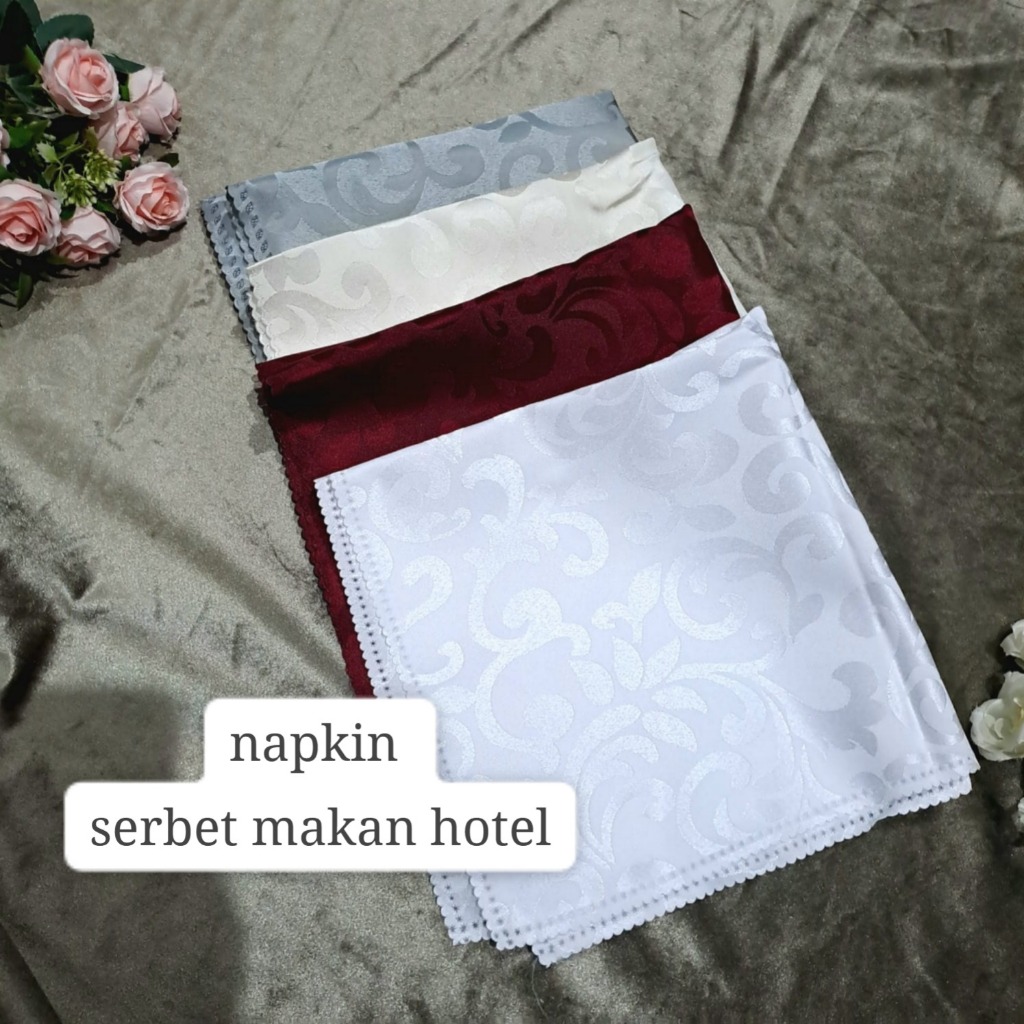 Napkin -Serbet Makan Katun Cotton Hotel Restoran Mewah