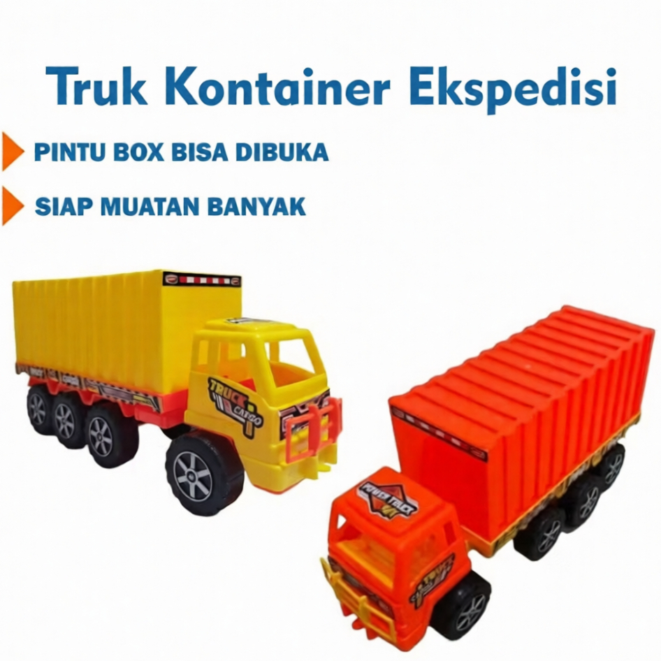 Mainan Anak Laki-Laki Mobil Truk Cargo JUMBO / Mainan Anak Mobil Box Besar KX 08
