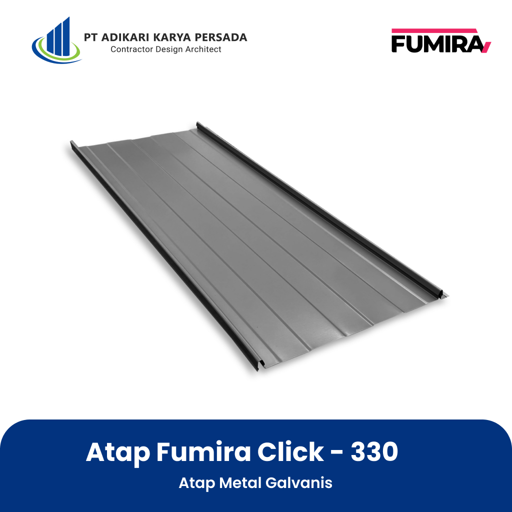 Atap Fumira Click 330 - Atap Fumira Minimalis Klik Hidden Screw