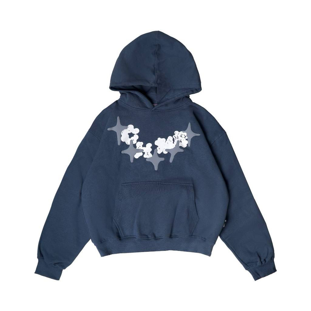 Boxy Hoodie Chambredelavain - Vellz Steel Blue
