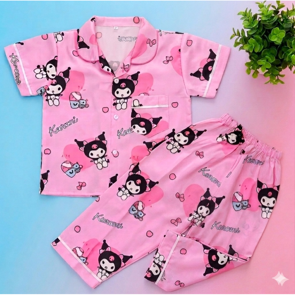 Baju Piyama Anak Perempuan Viral / Baju Anak Perempuan Viral / Setelan Anak Perempuan Viral