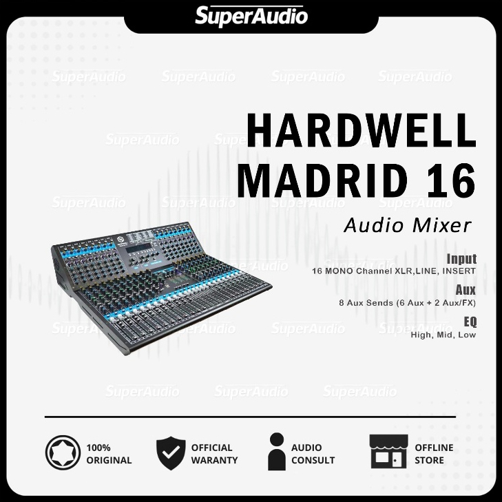Hardwell MADRID 16 Audio Mixer 16 Channel