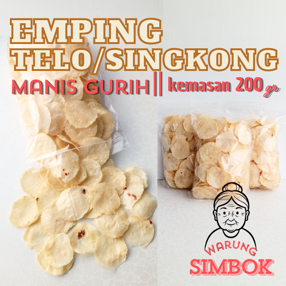 Emping Telo/Kripik Singkong Khas Bantul 200gr || Renyah Gurih Manis Makanan Ringan Tradisional, Oleh