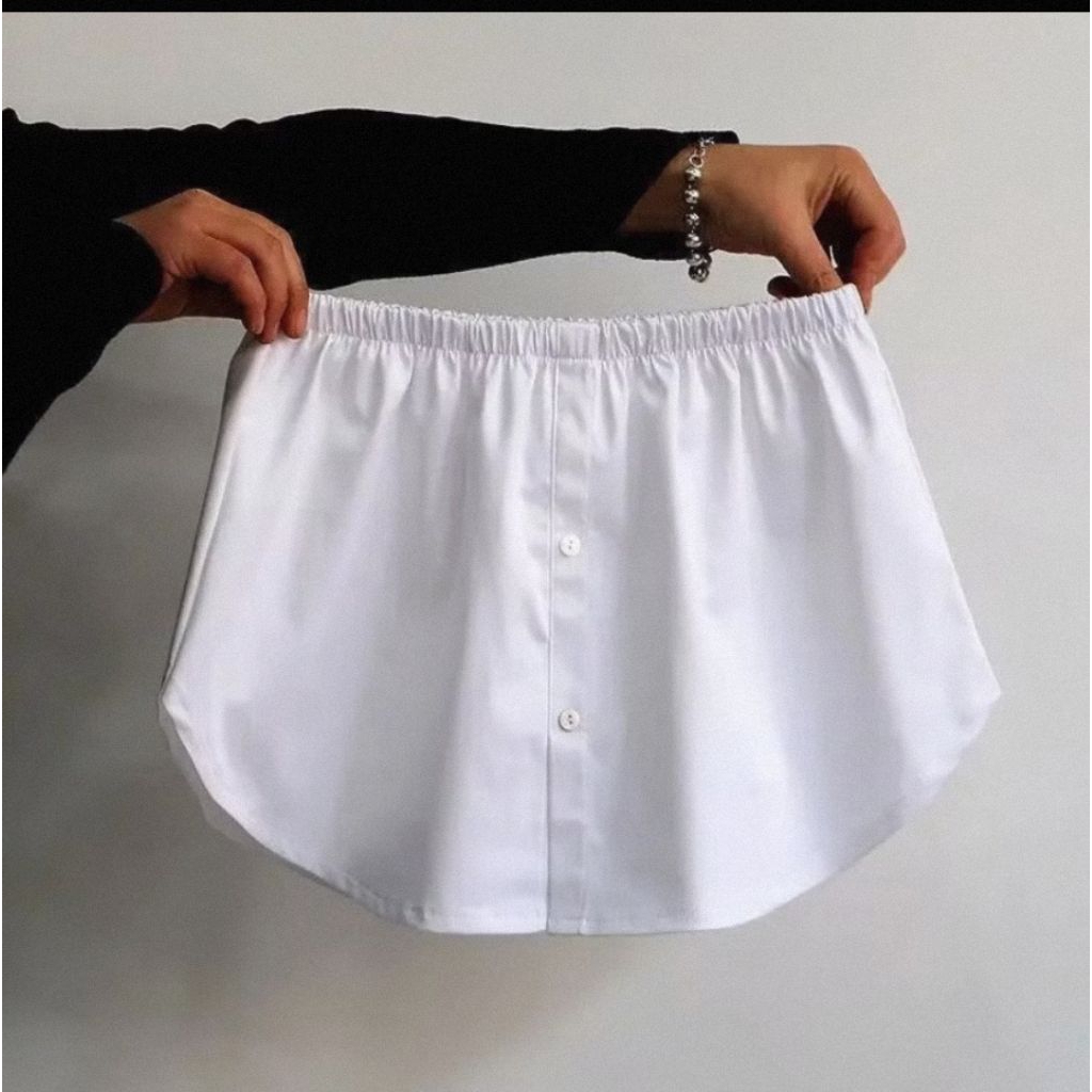 Rok Palsu Kameja Skirt Extender Rok  Sambung Baju Rok Korean style Kekinian Rok Wanita Sambungan Baj