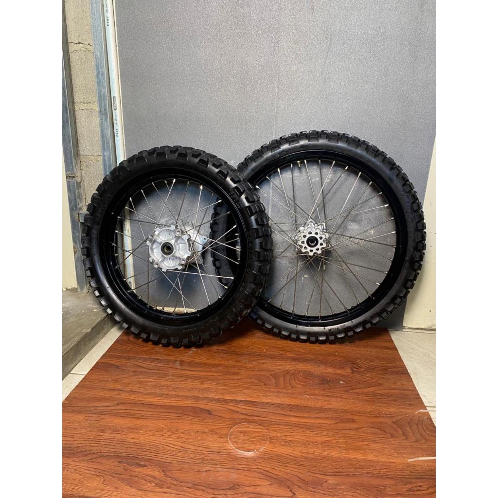Roda Velg Original CRF 150 Ukur 18/21 -Ban trabas depan belakang