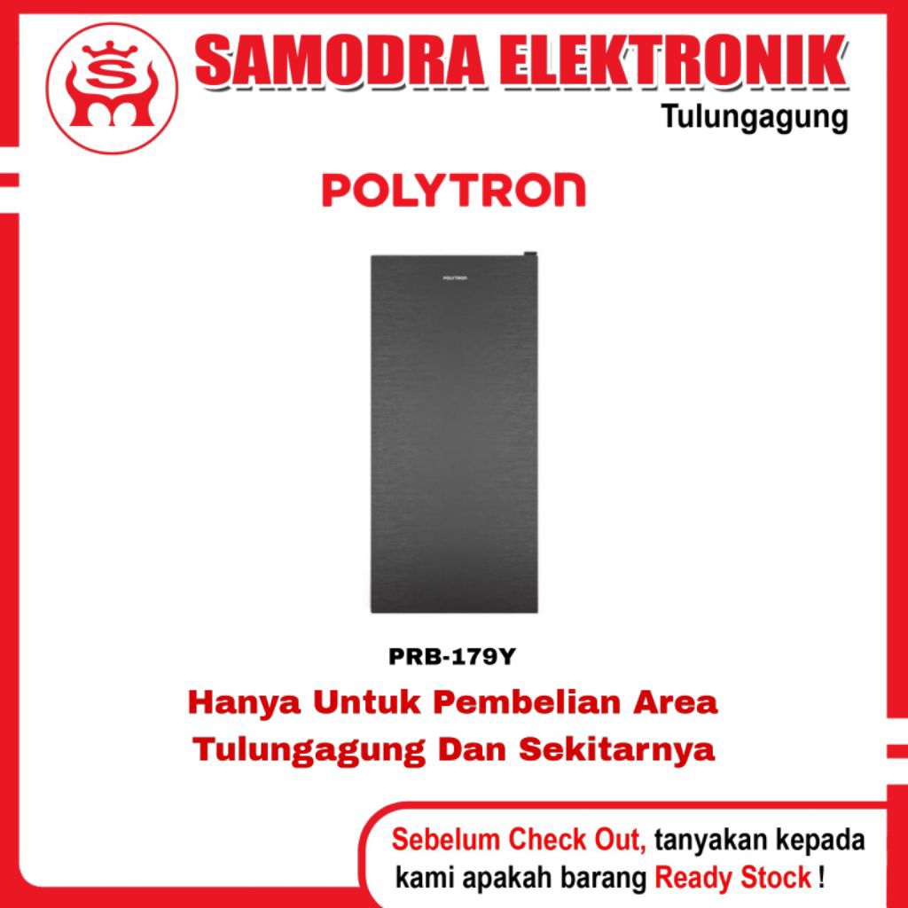 Kulkas 1 Pintu POLYTRON PRB-179Y | Kulkas 1 Pintu Metallic Series 170 Liter Polytron