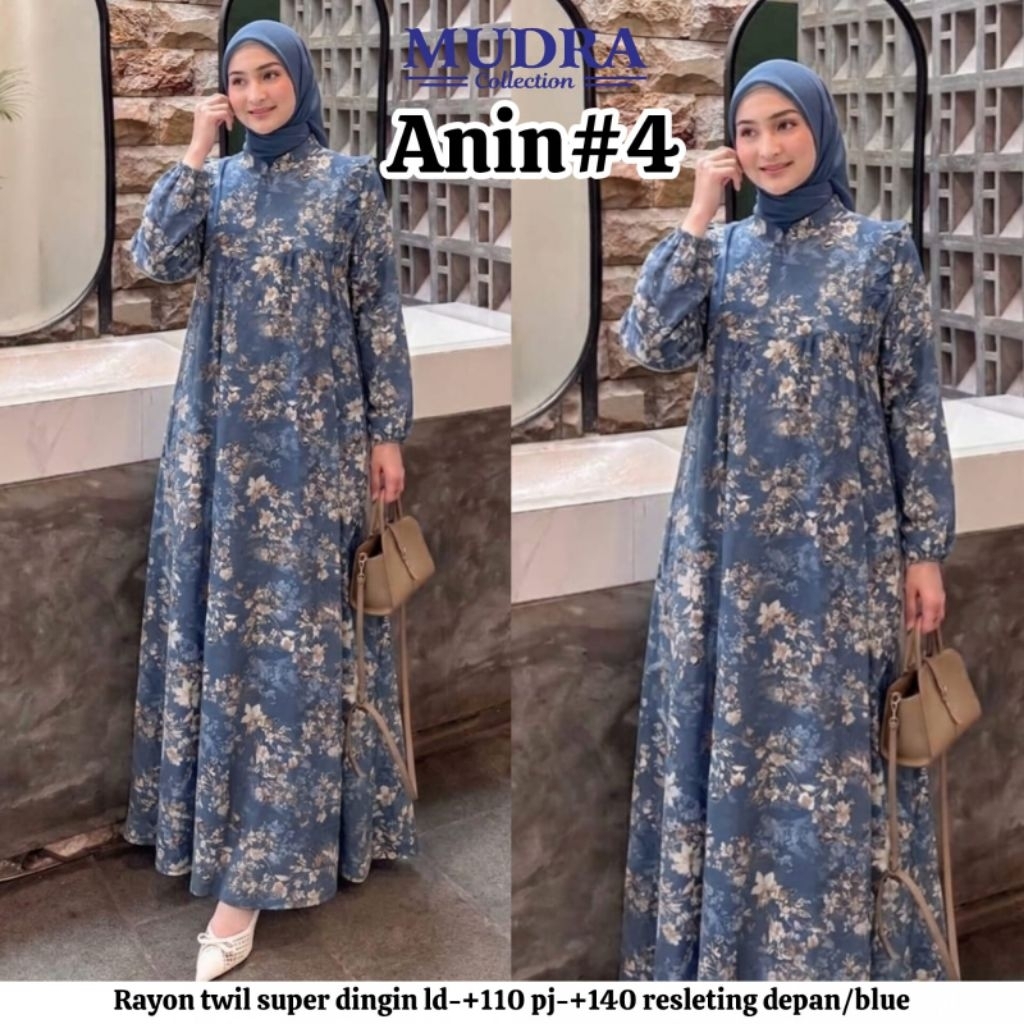 GAMIS ANIN RAYON TWILL BY MUDRA GAMIS RAYON TWILL MOTIF BUNGA BUSUI