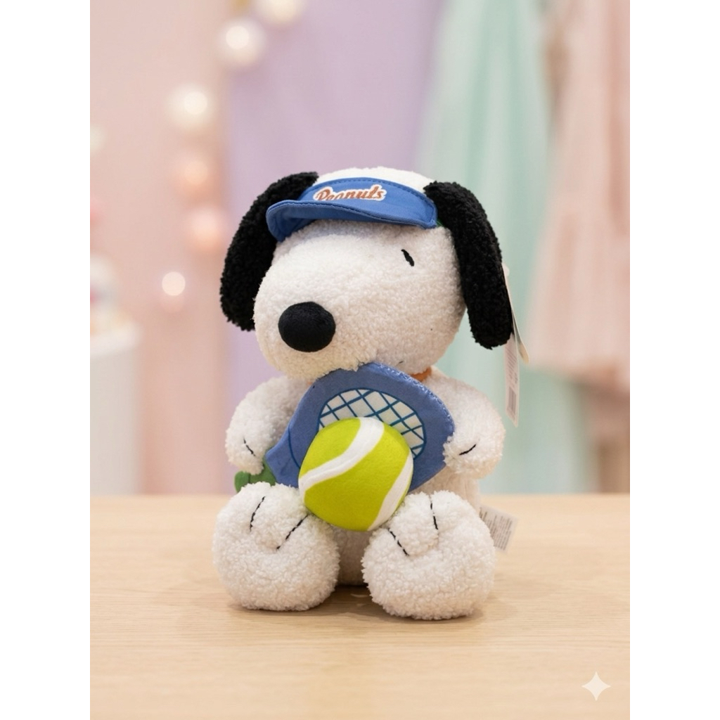 Boneka Snoopy Tennis Ball Lucu Mainan Figure Snoopy