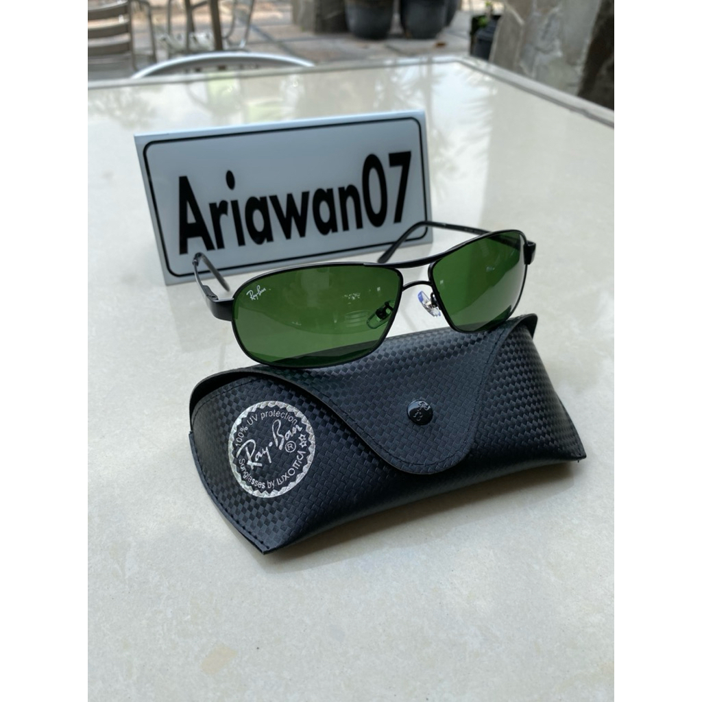 kacamata ray-ban rb 3343 kaca hijau sz 63