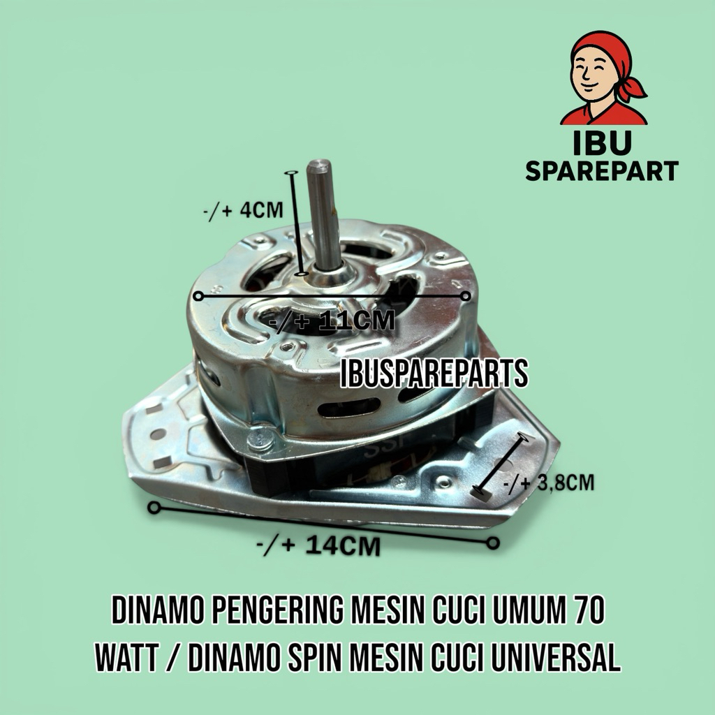 DINAMO PENGERING MESIN CUCI 70 WATT / DINAMO PENGERING DENPOO SANYO AQUA MESIN CUCI 2 TABUNG / MESIN